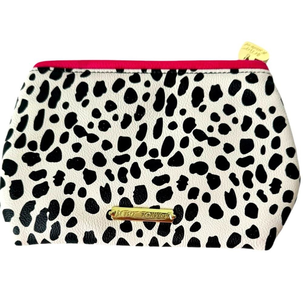 Betsey Johnson Leopard Print Zippered Pouch Case